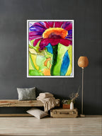 Watercolor Zinnia - Art Prints