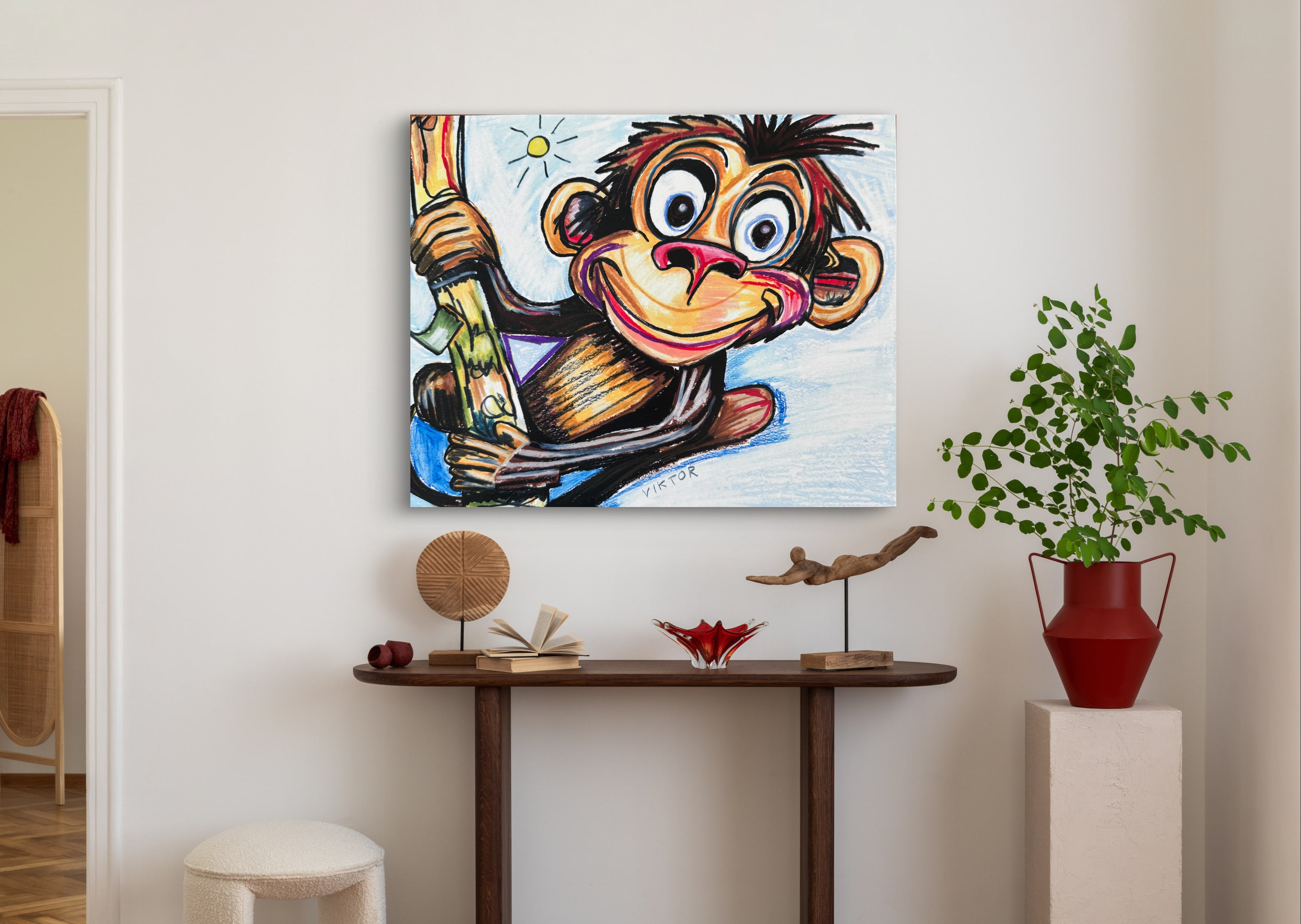 Happy Monkey - Art Prints