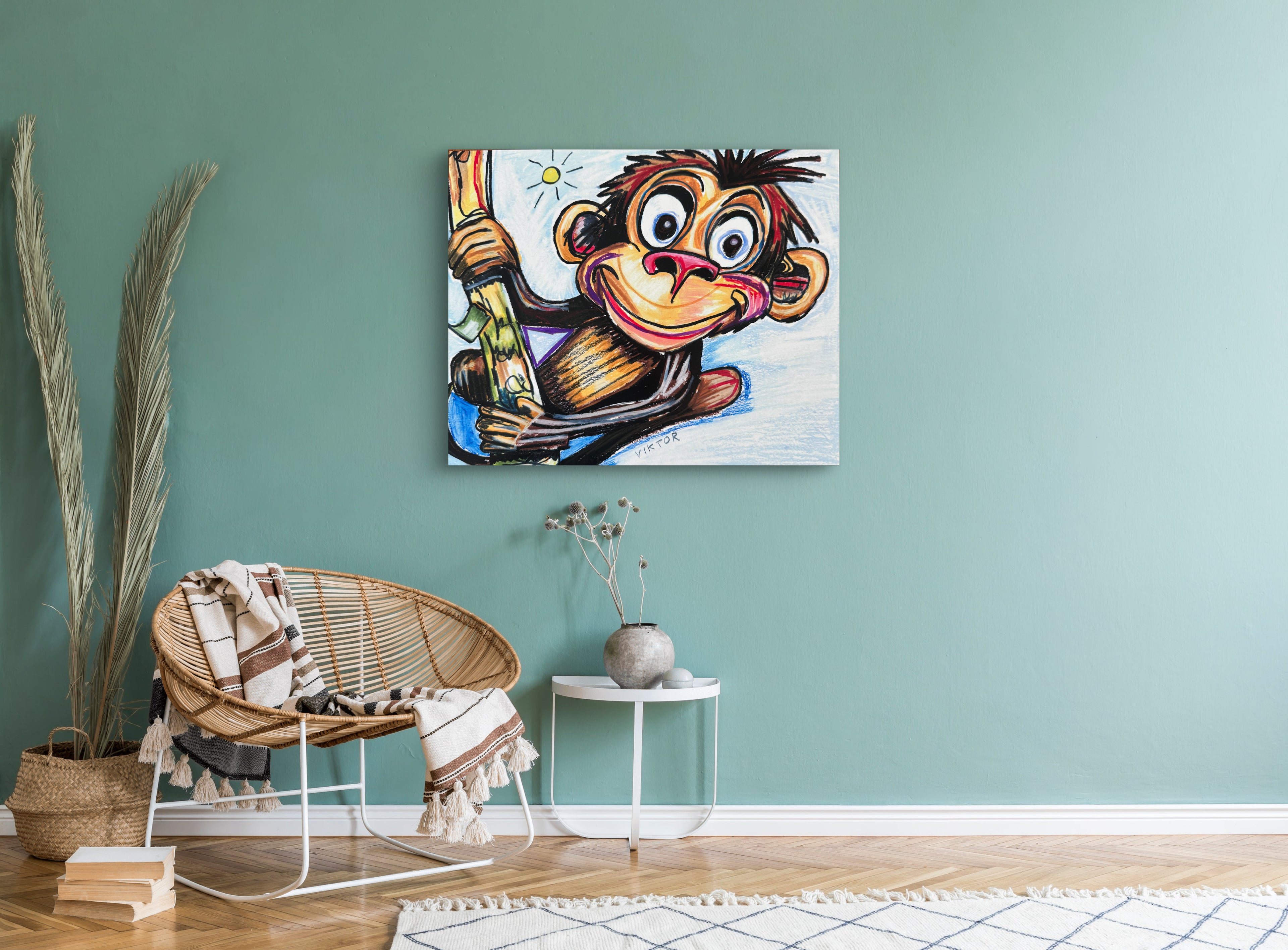 Happy Monkey - Art Prints
