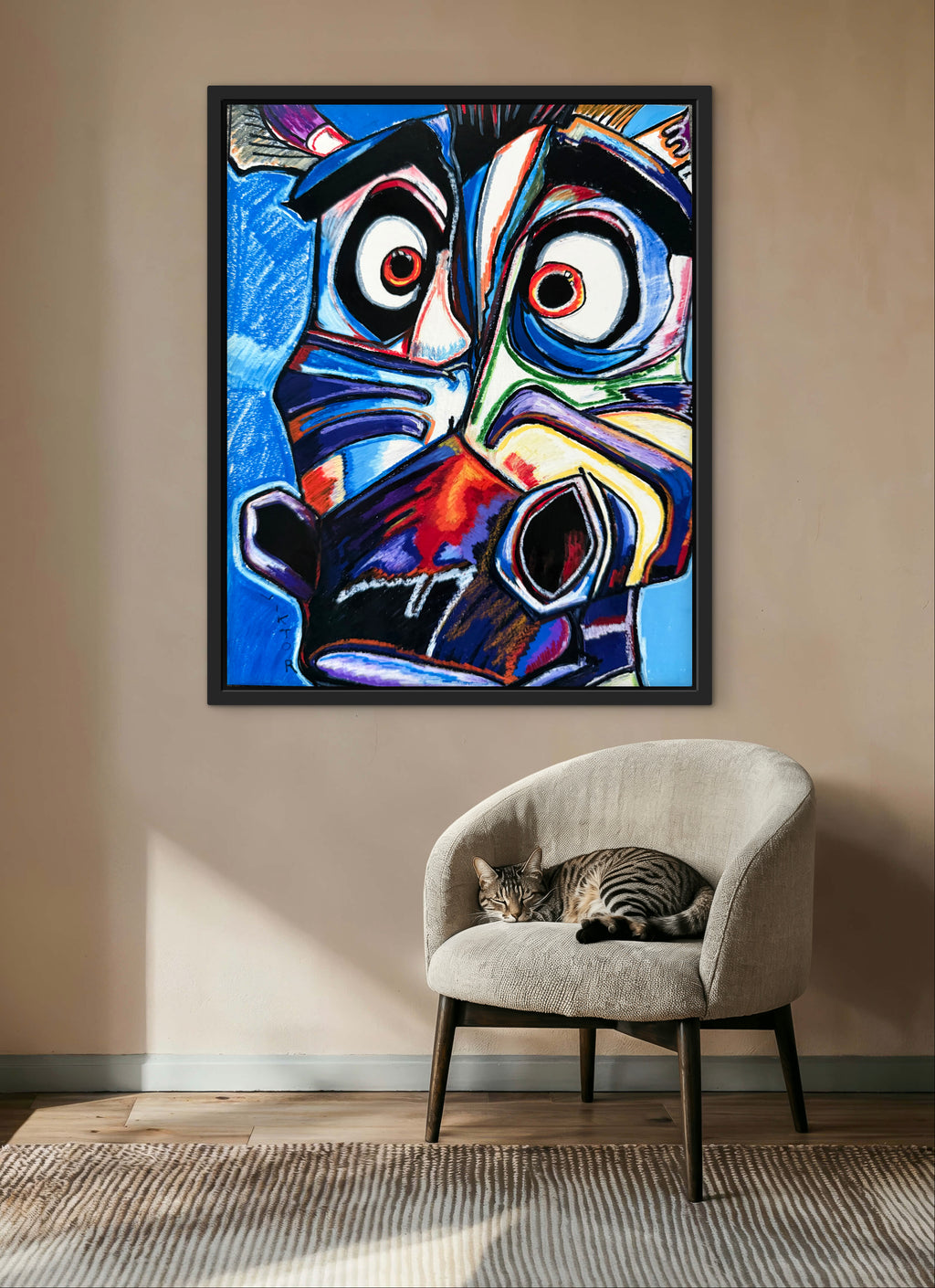 Zebra in Violet - Art Prints