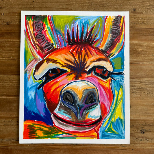 Duncan the Donkey  - ORIGINAL  14x17”