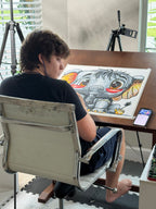 PelleFant - ORIGINAL OIL PASTEL ARTWORK - 24x19" (video attached)