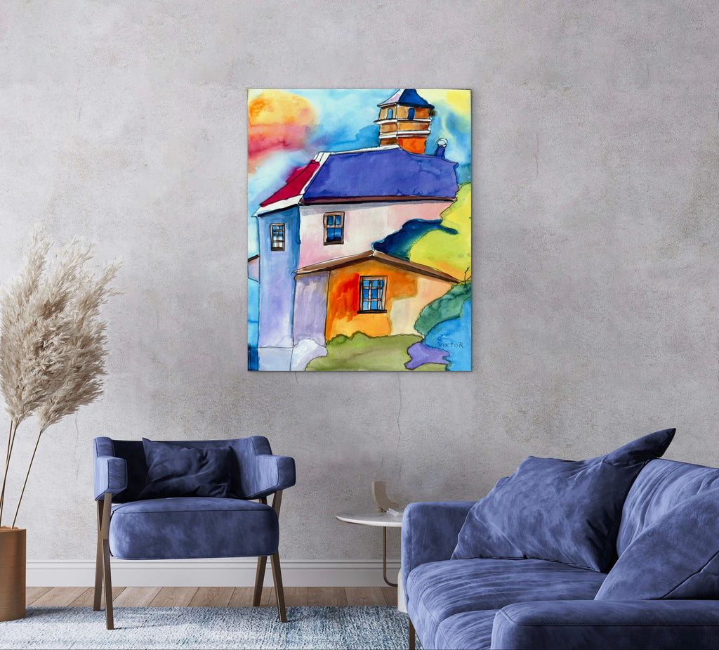 Watercolor Village - Art Prints