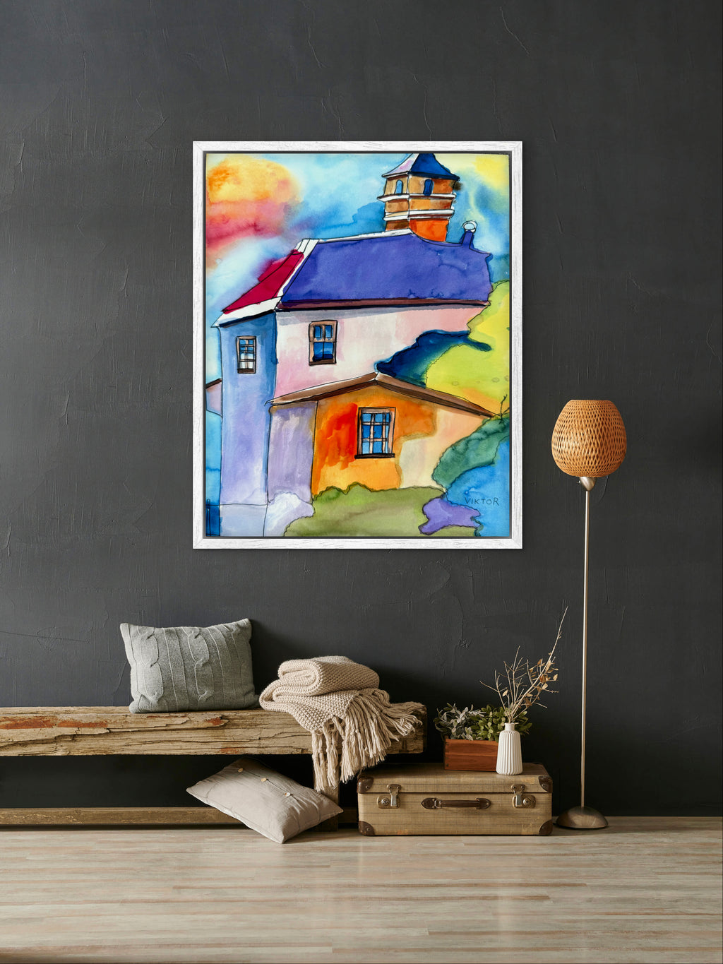 Watercolor Village - Art Prints