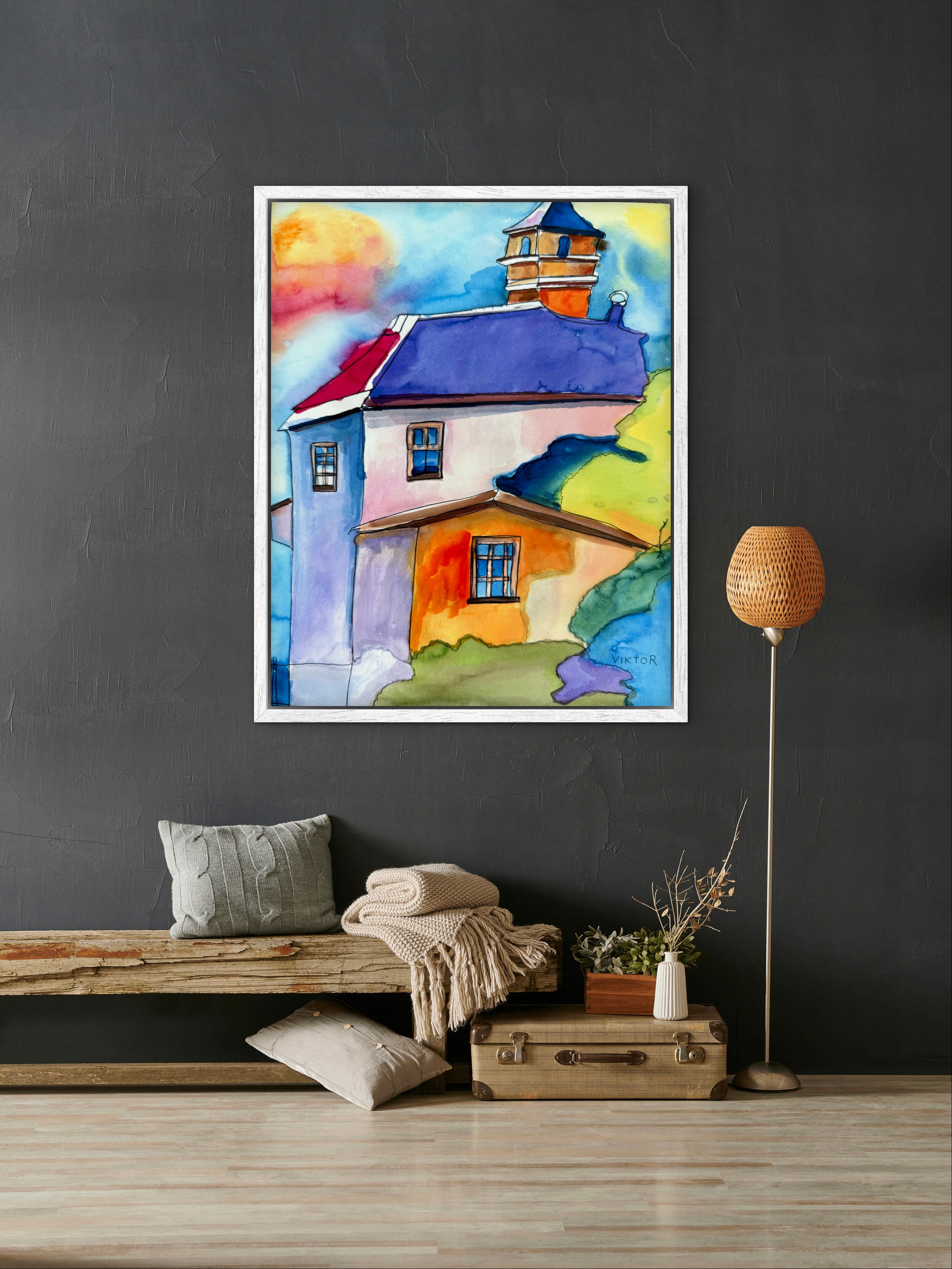 Watercolor Village - Art Prints