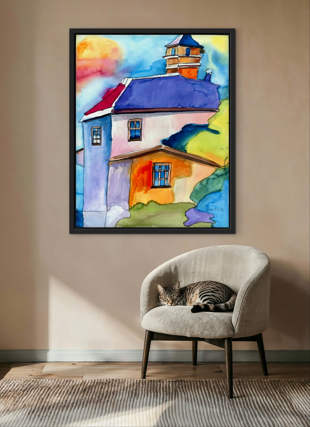 Watercolor Village - Art Prints