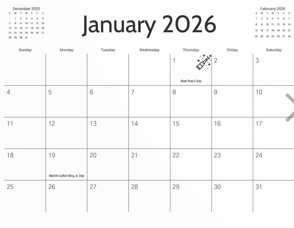 NEW - Calendar 2026