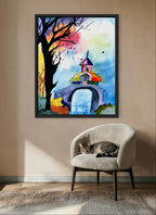 Watercolor bridge - Art Prints