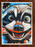 Little Thief of Hearts -  Original oil pastels Artwork - 22x30"