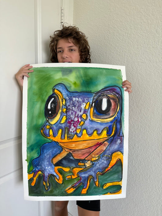 Watercolor Frog I - ORIGINAL 22x30”