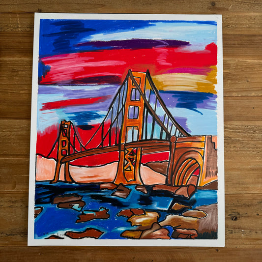 Golden Gate- ORIGINAL  14x17"
