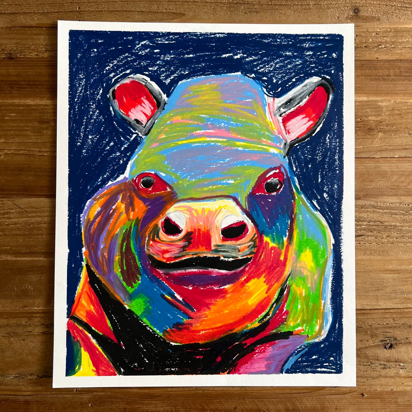 The Hippo - ORIGINAL  14x17”