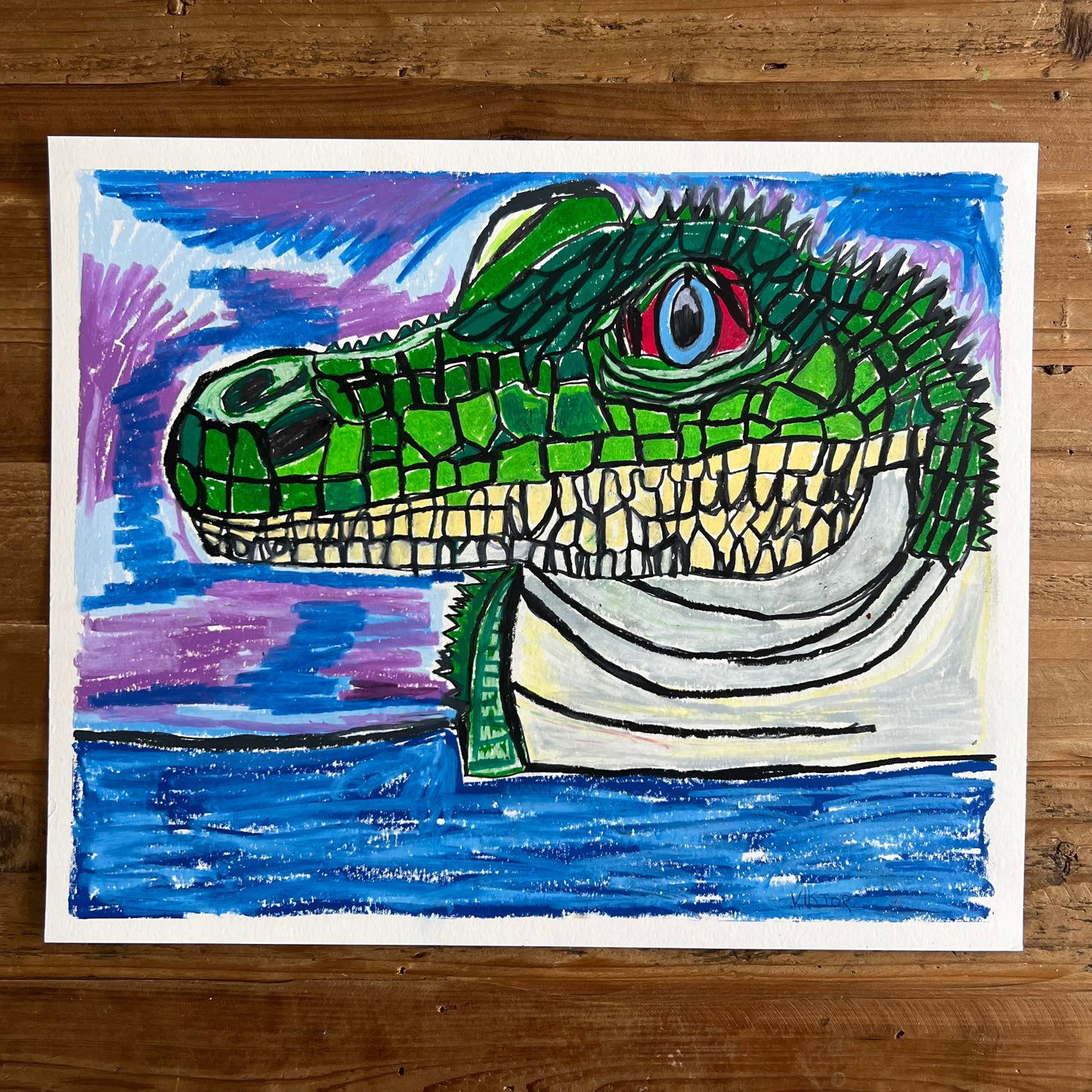 Alligator - ORIGINAL  14x17”