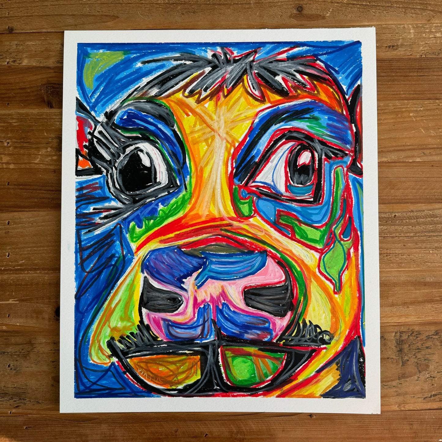 Sugar the Cow - ORIGINAL  14x17”