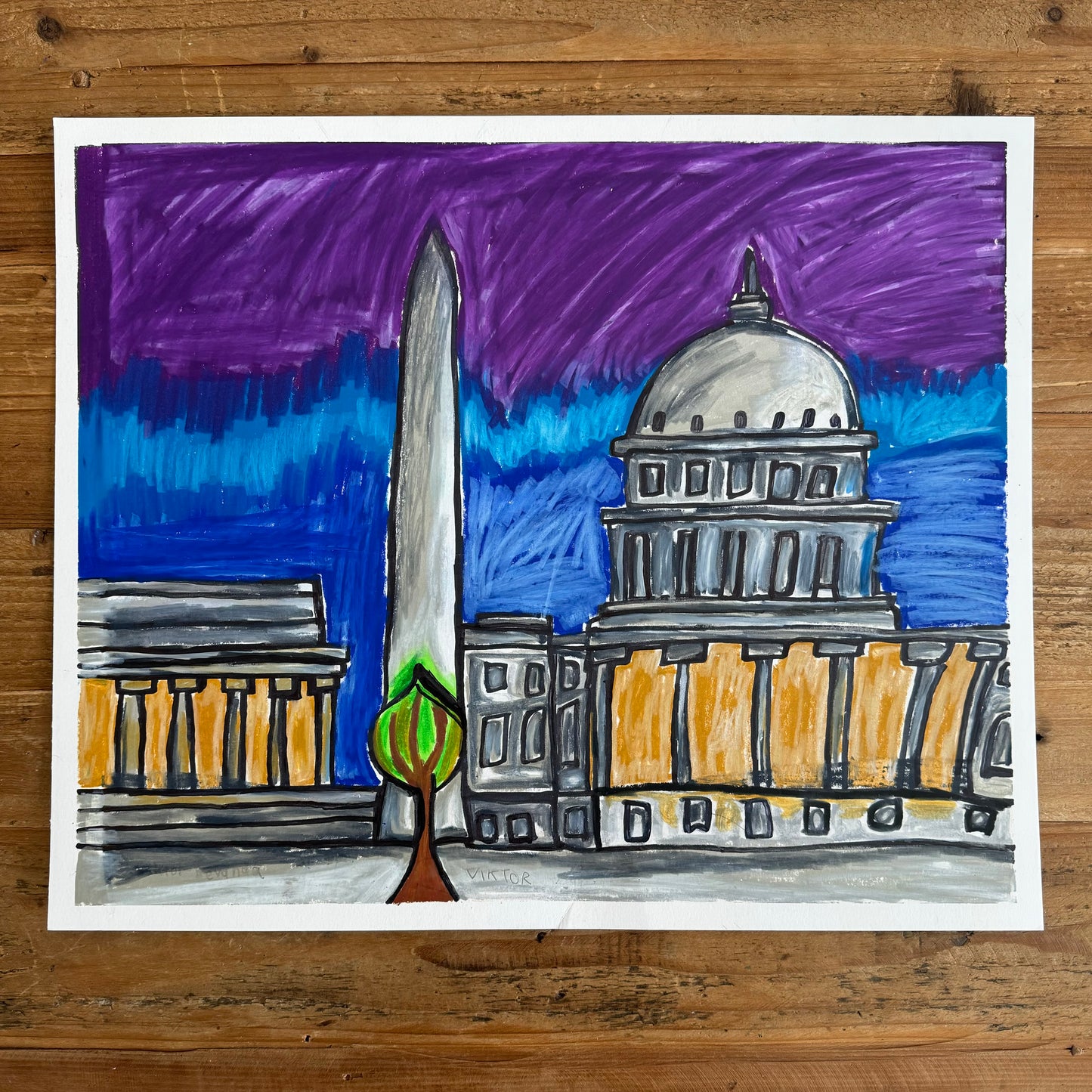 Washington DC - ORIGINAL  14x17"