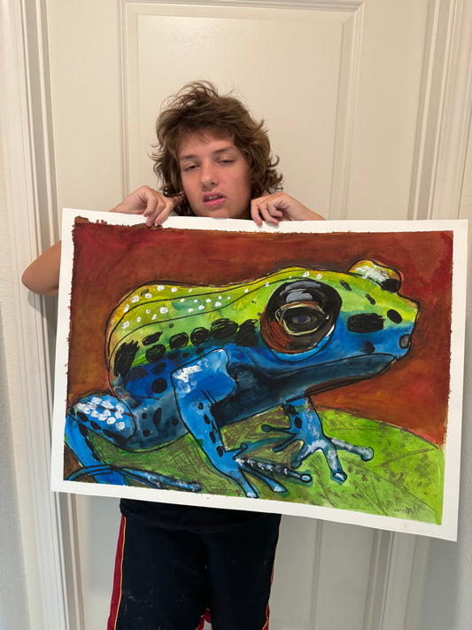 Watercolor Frog III - ORIGINAL 22x30”