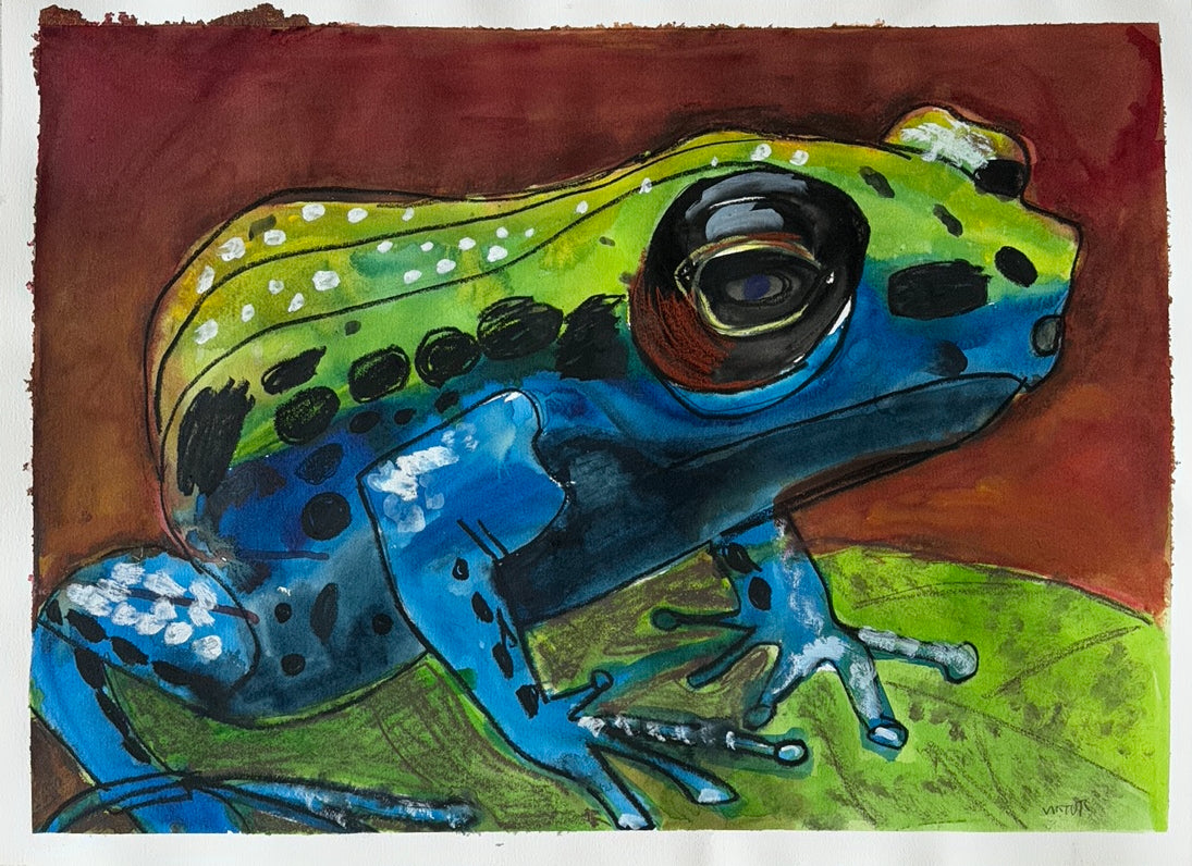 Watercolor Frog III - ORIGINAL 22x30”