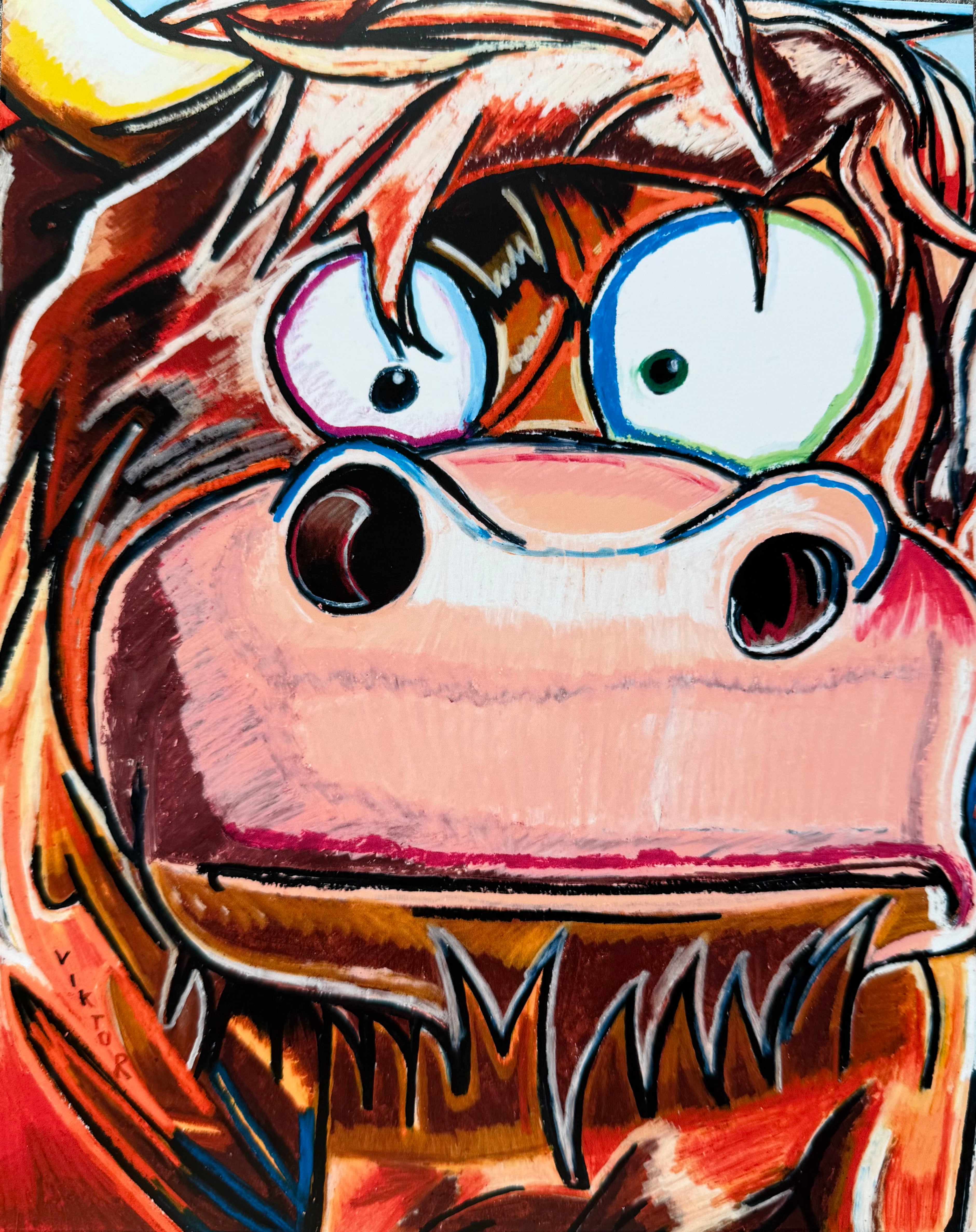 The Orange Bull - Art Prints