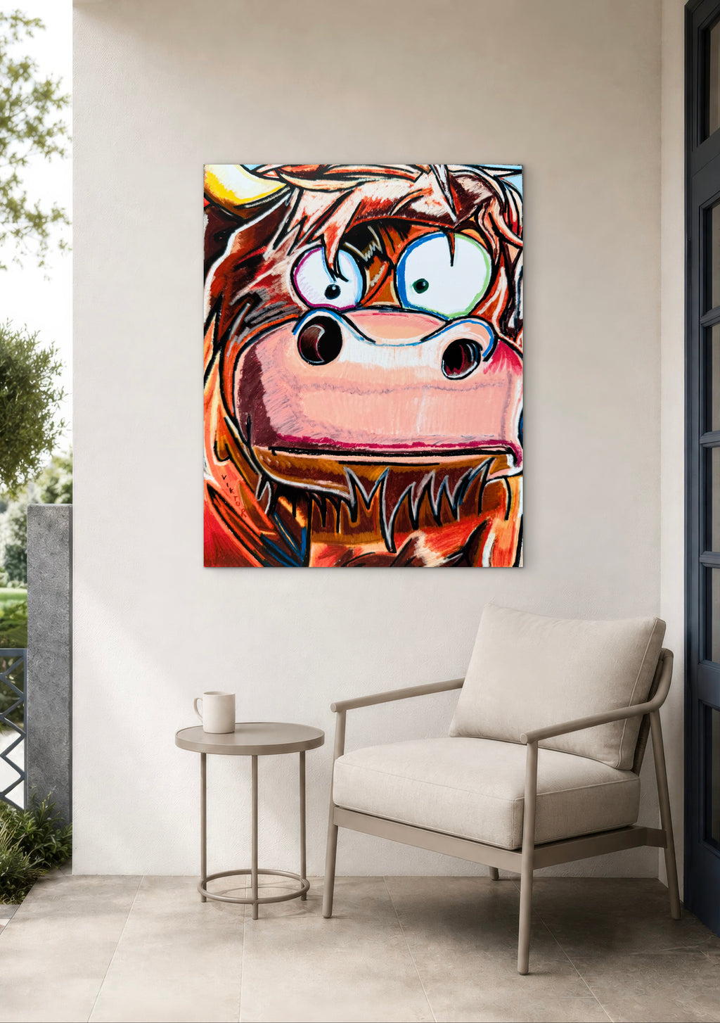 The Orange Bull - Art Prints
