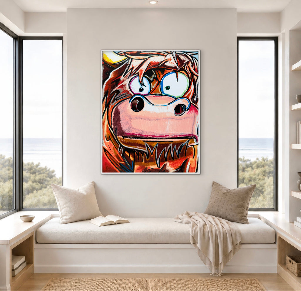 The Orange Bull - Art Prints