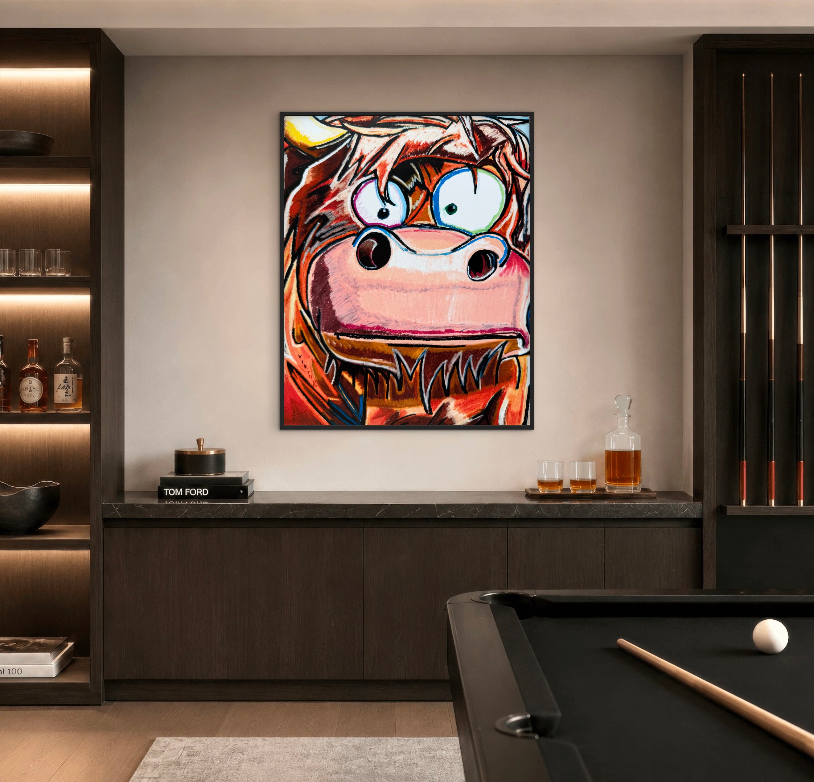 The Orange Bull - Art Prints
