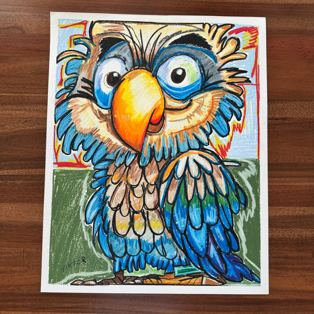 Fred - ORIGINAL OIL PASTEL ARTWORK - 19x24" (video attached) - Vichy's Art