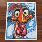 Chookie - ORIGINAL OIL PASTEL ARTWORK - 19x24" (video attached)