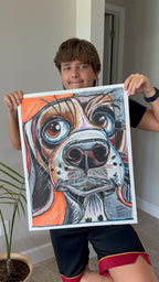 Josie - ORIGINAL OIL PASTEL ARTWORK - 19x24" (video attached)