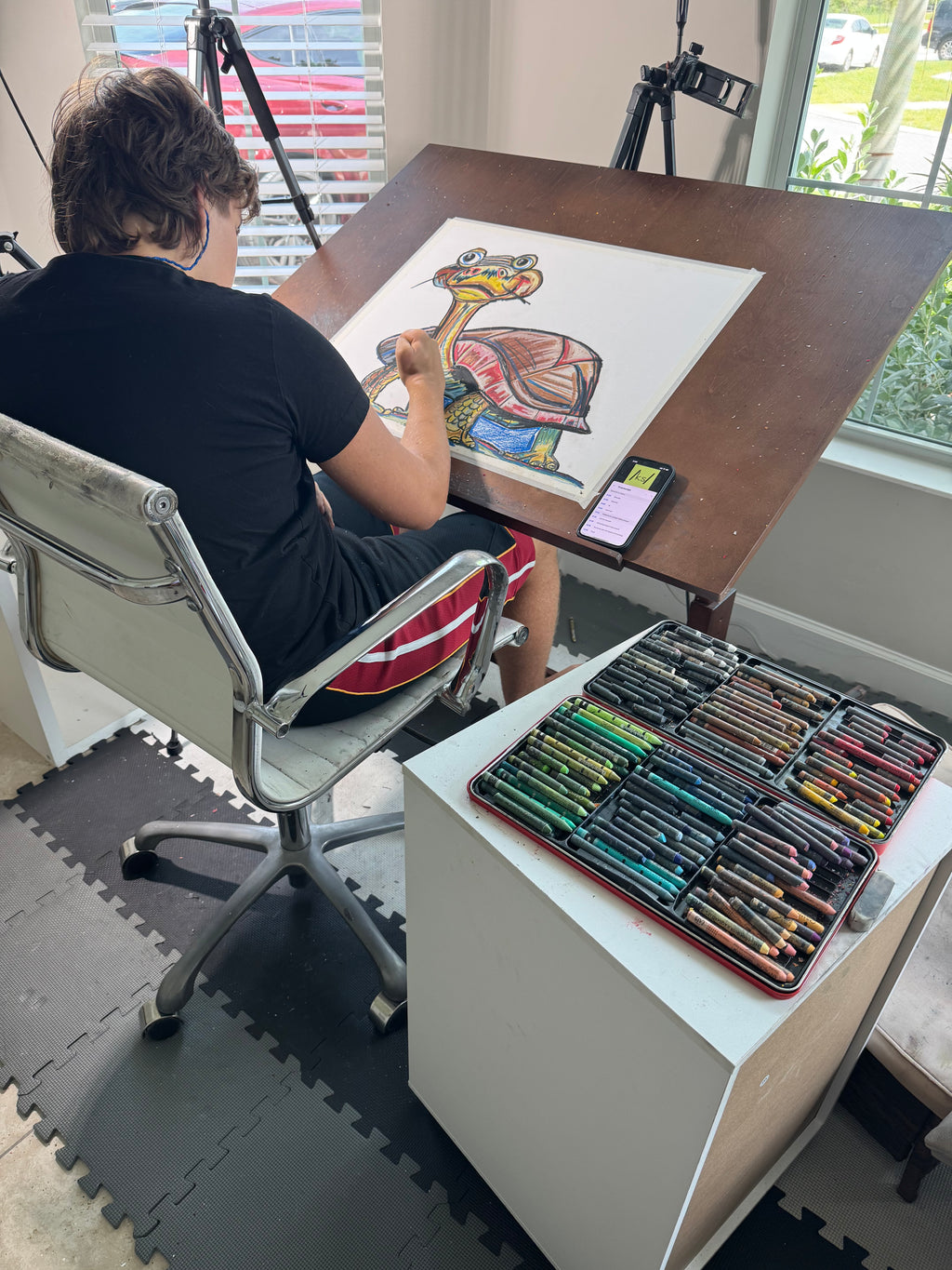 Shellington - ORIGINAL OIL PASTEL ARTWORK - 24x19"