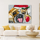 Santa Bulldog - Art Prints