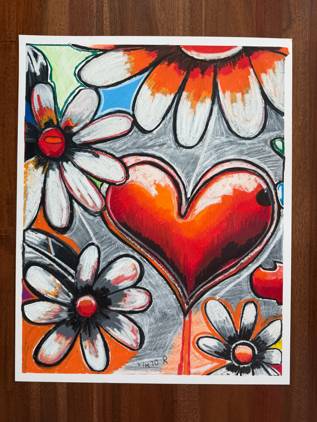 White Whispers of Love - Original oil pastels artwork 19x24” (video attached)