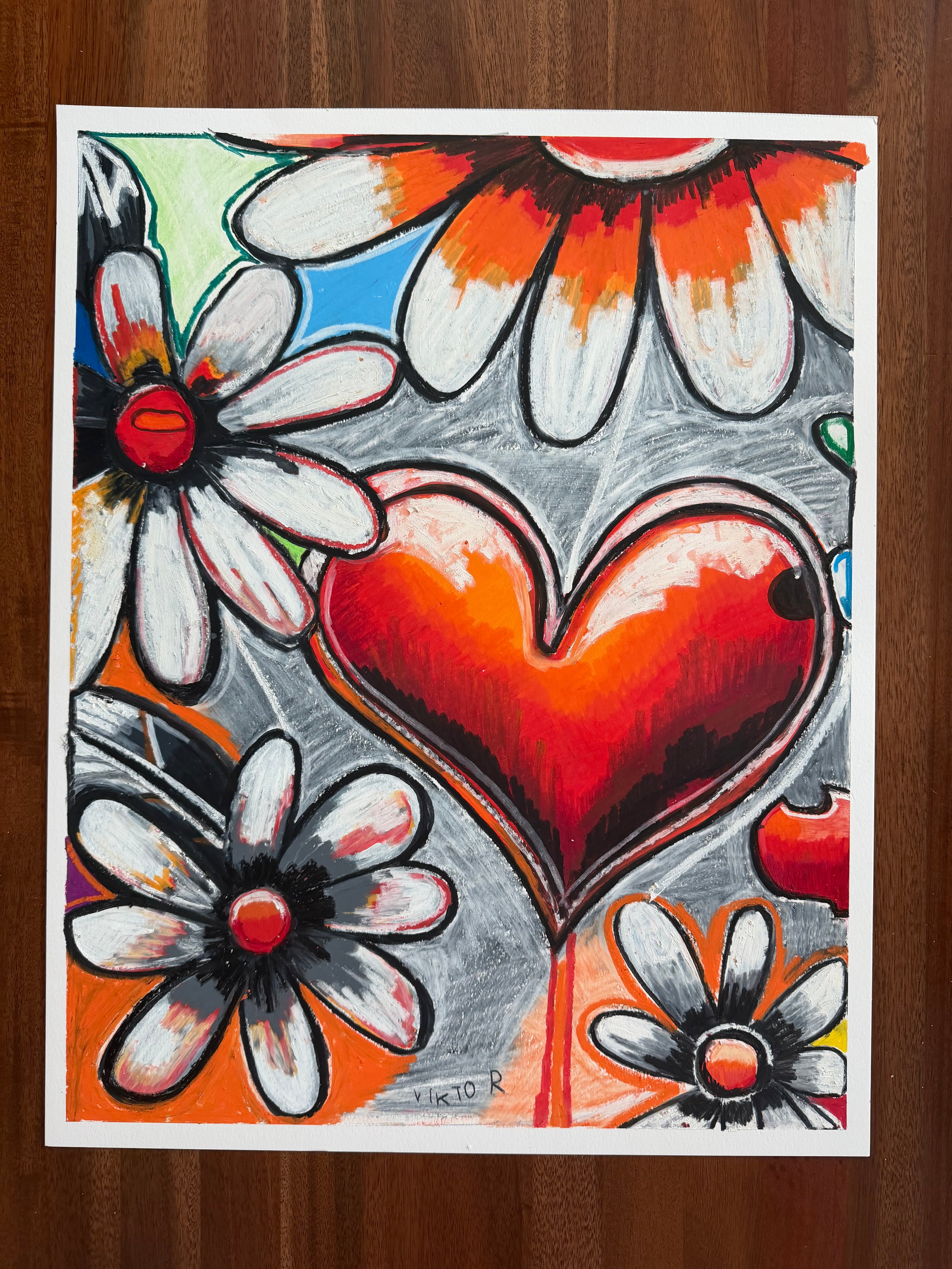 White Whispers of Love - Original oil pastels artwork 19x24” (video attached)