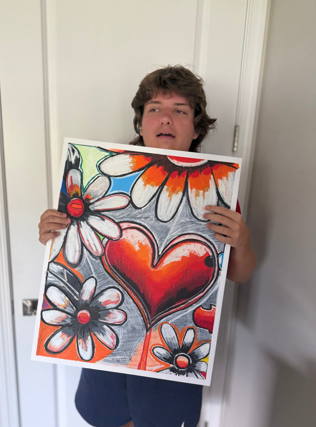 White Whispers of Love - Original oil pastels artwork 19x24” (video attached)