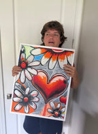 White Whispers of Love - Original oil pastels artwork 19x24” (video attached)
