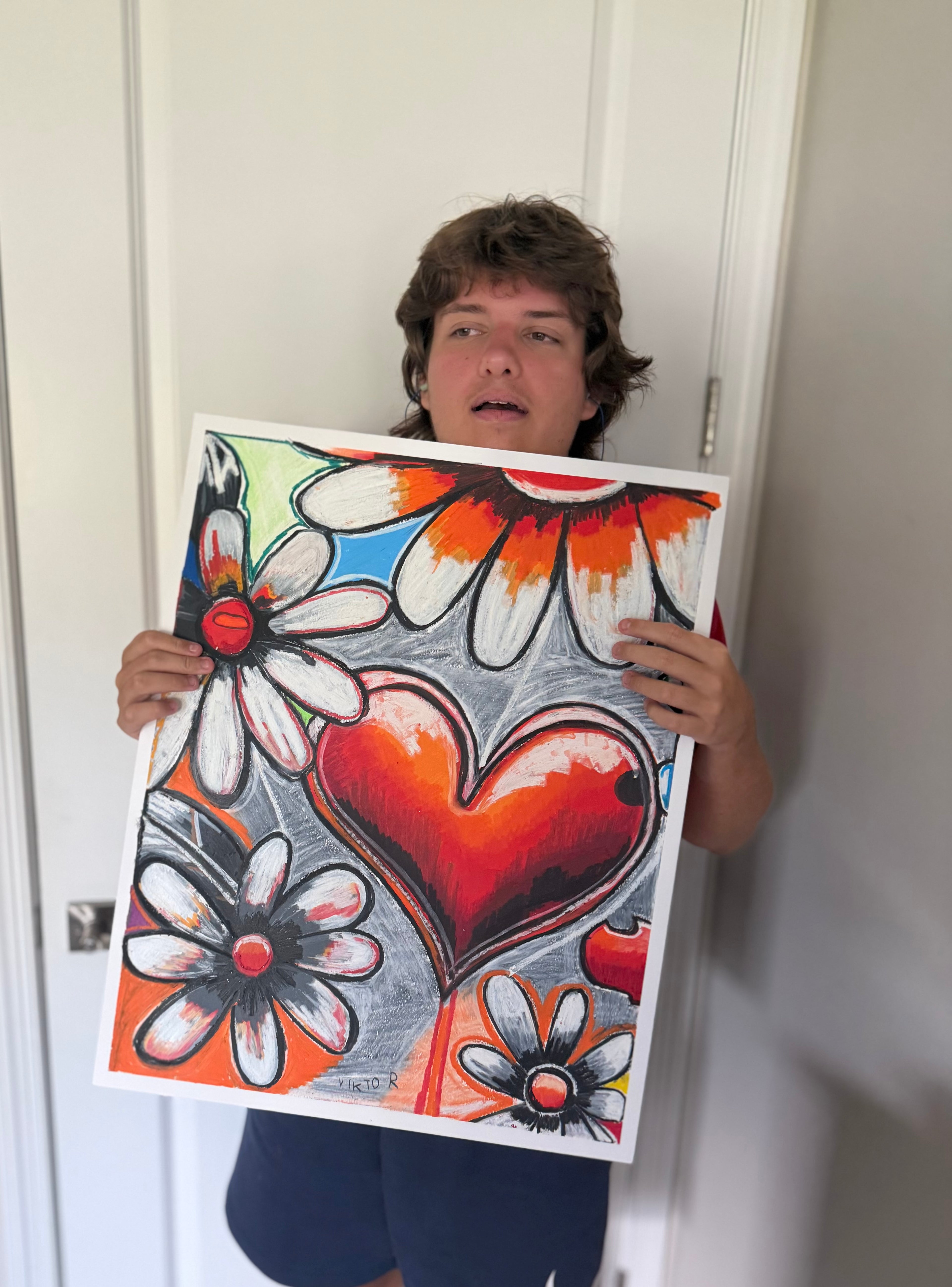 White Whispers of Love - Original oil pastels artwork 19x24” (video attached)