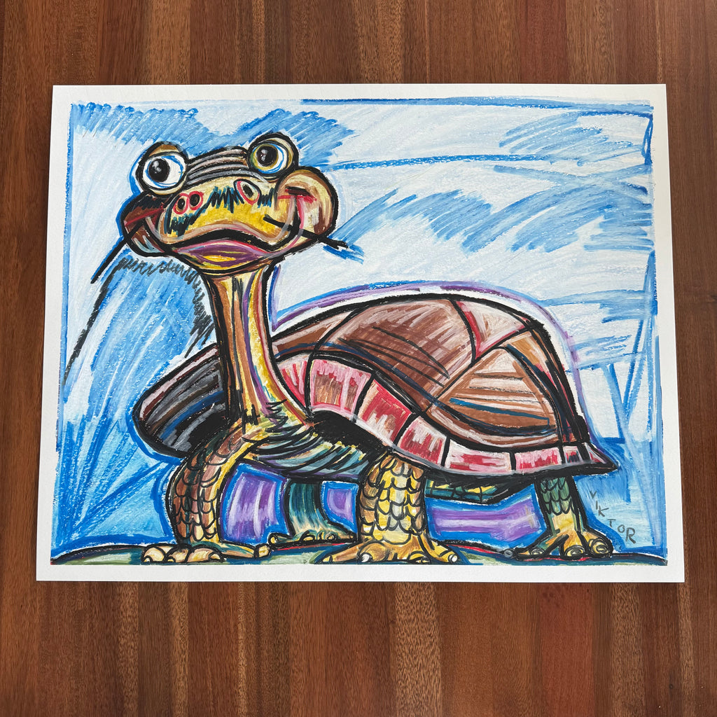 Shellington - ORIGINAL OIL PASTEL ARTWORK - 24x19"