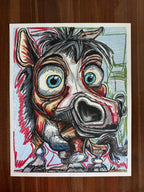LOLLIPOP - ORIGINAL OIL PASTEL ARTWORK - 19x24" (video attached)