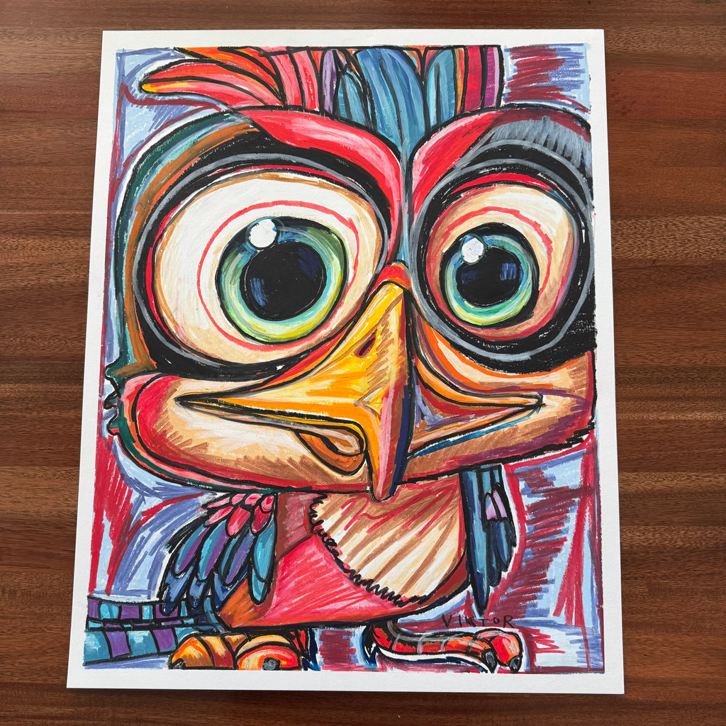 Tater Tot - ORIGINAL OIL PASTEL ARTWORK - 19x24" (video attached)