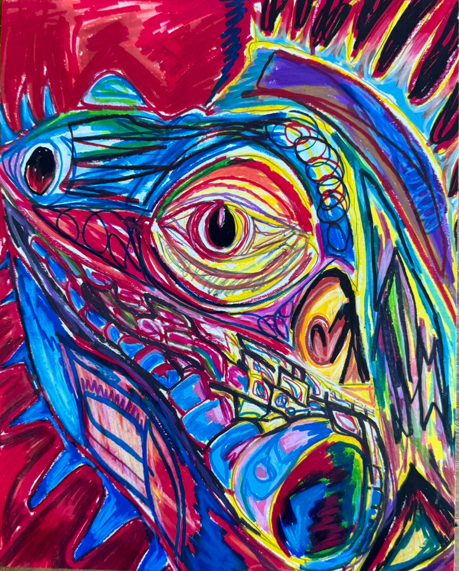 The Colorful Iguana - Art Prints