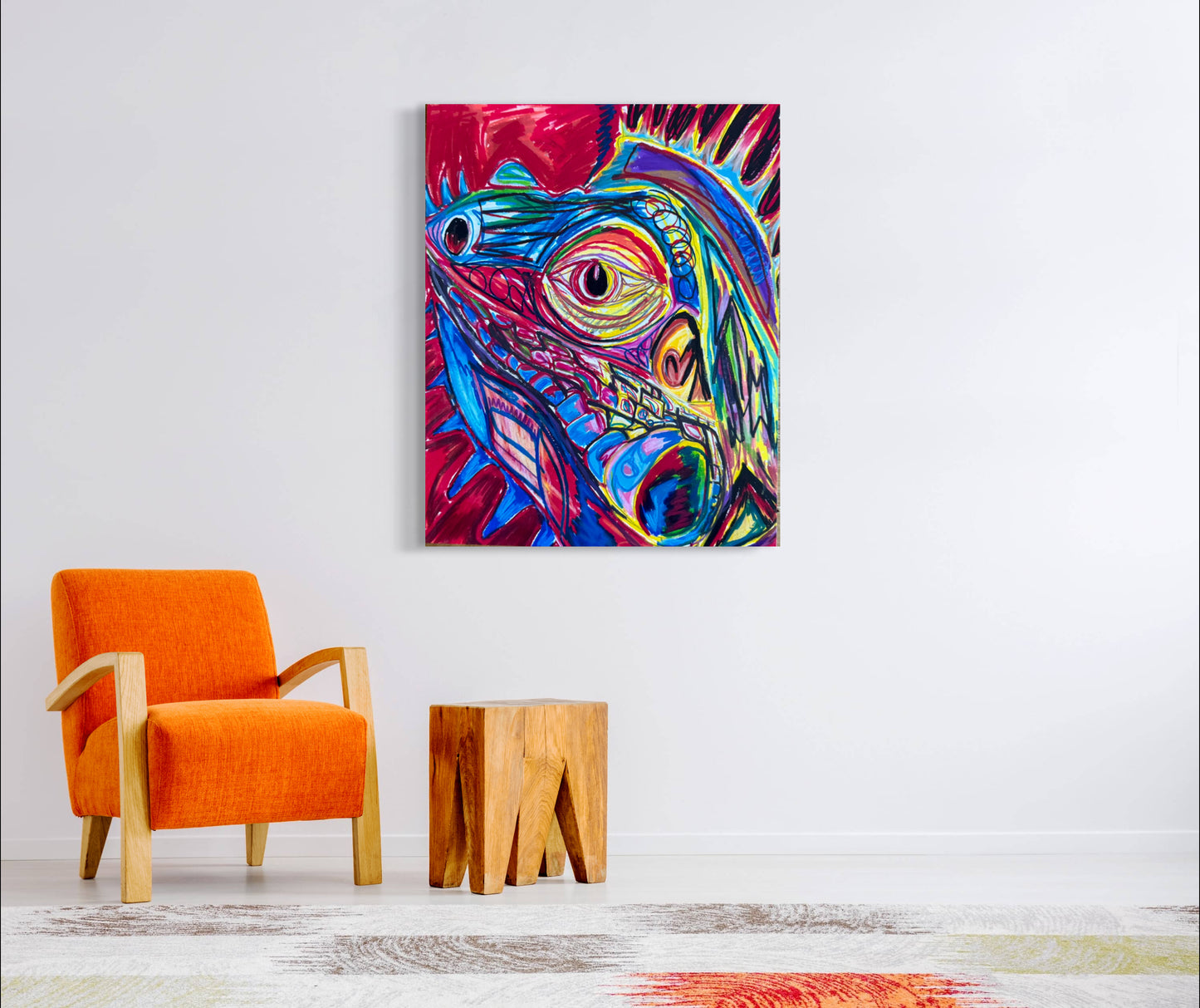 The Colorful Iguana - Art Prints