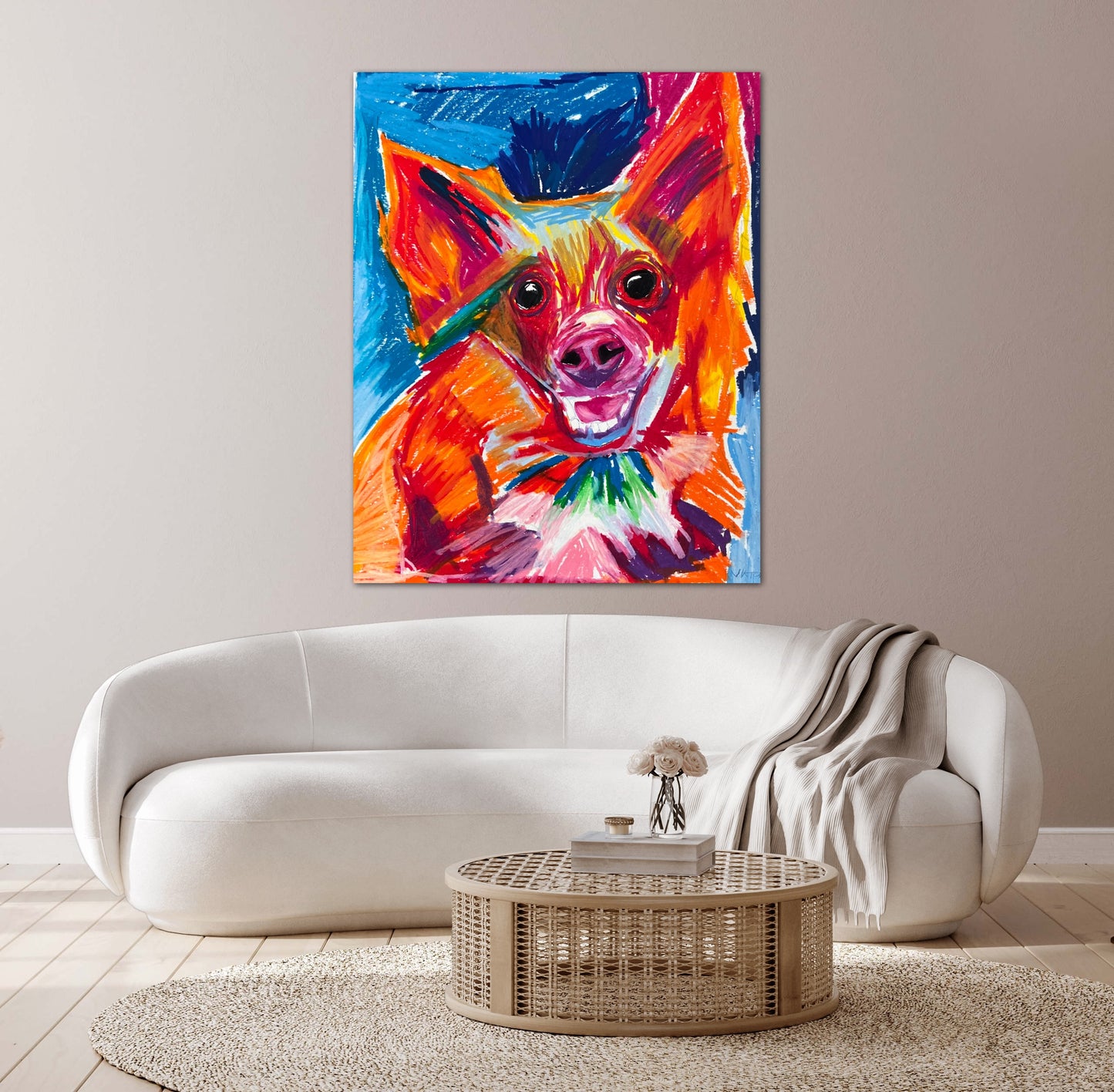 The Red Chihuahua - Print, Poster, Stretched Canvas Print