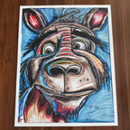 Mugzy - ORIGINAL OIL PASTEL ARTWORK - 19x24" (video attached)