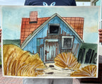 Beach House I - ORIGINAL Watercolor artwork 22x30”