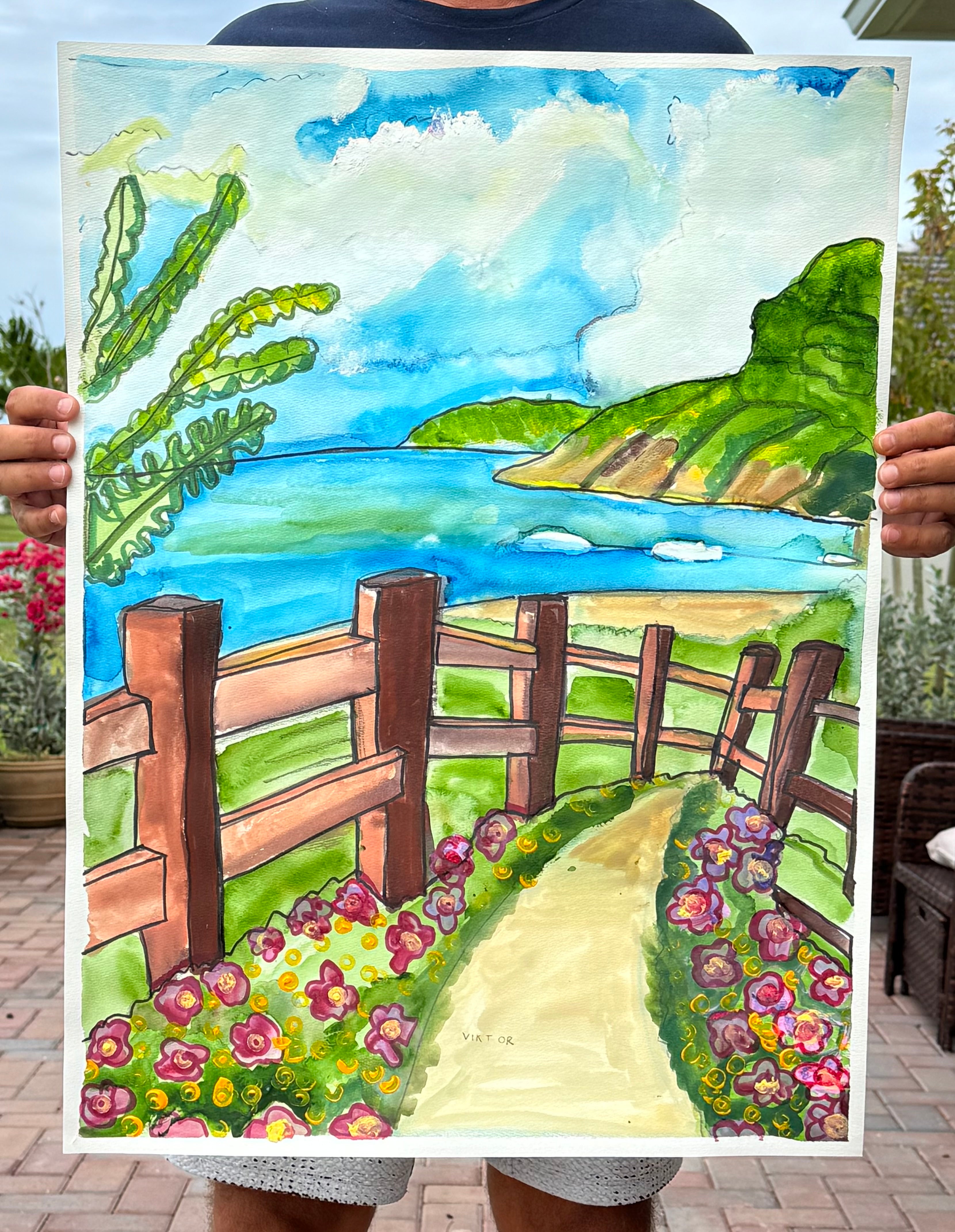 Coastal I - ORIGINAL Watercolor artwork 22x30”