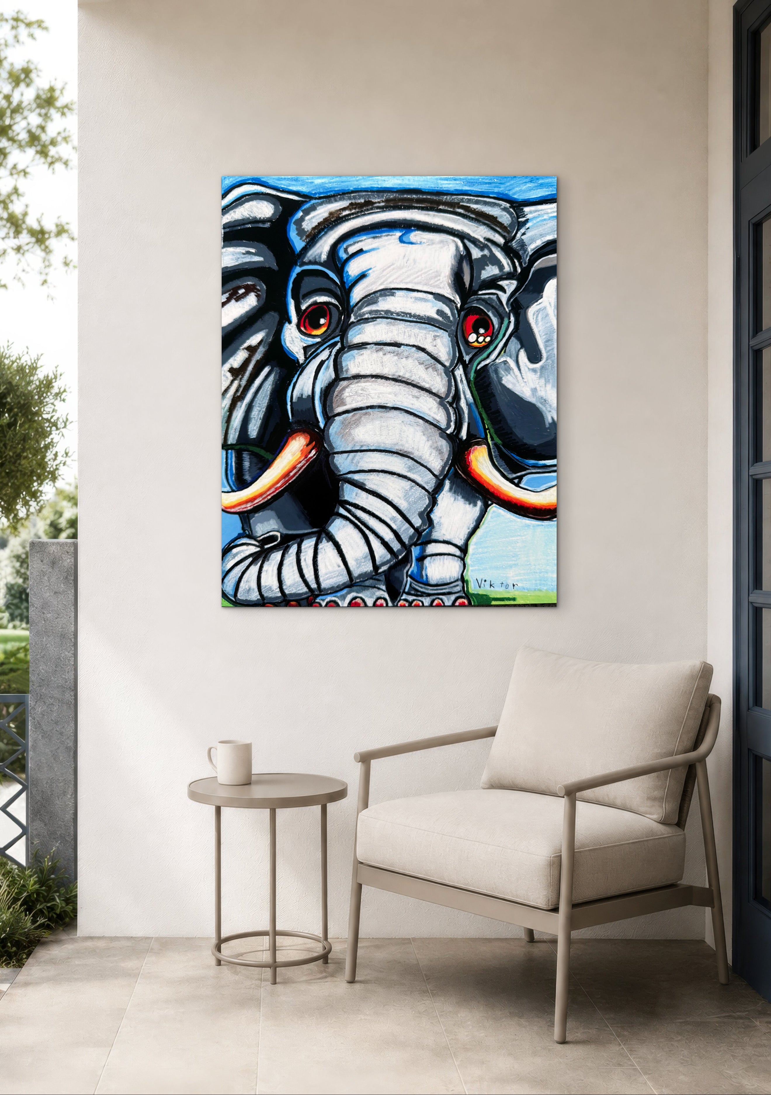 Azure Elephant - Art Prints – Vichy's Art