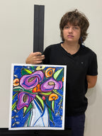 Purple Flowers - ORIGINAL 16x19"