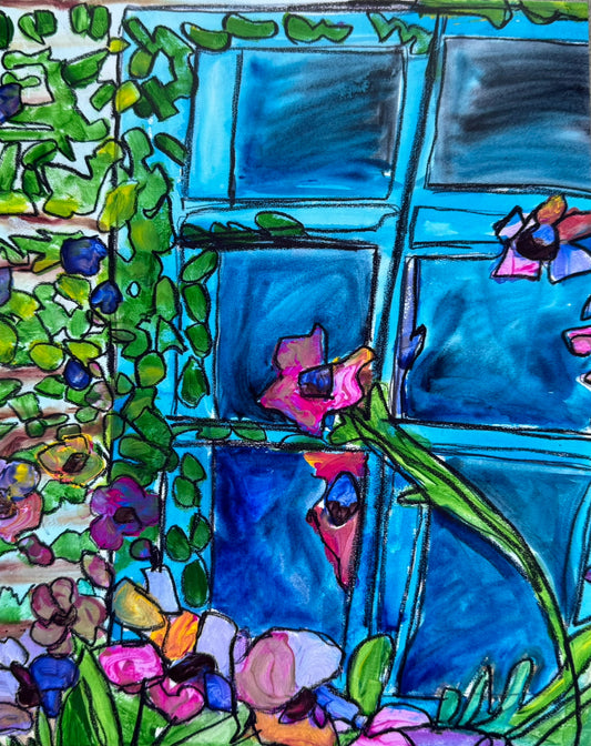 Floral Window - Art Prints