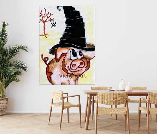 Halloween Pig - Art Prints