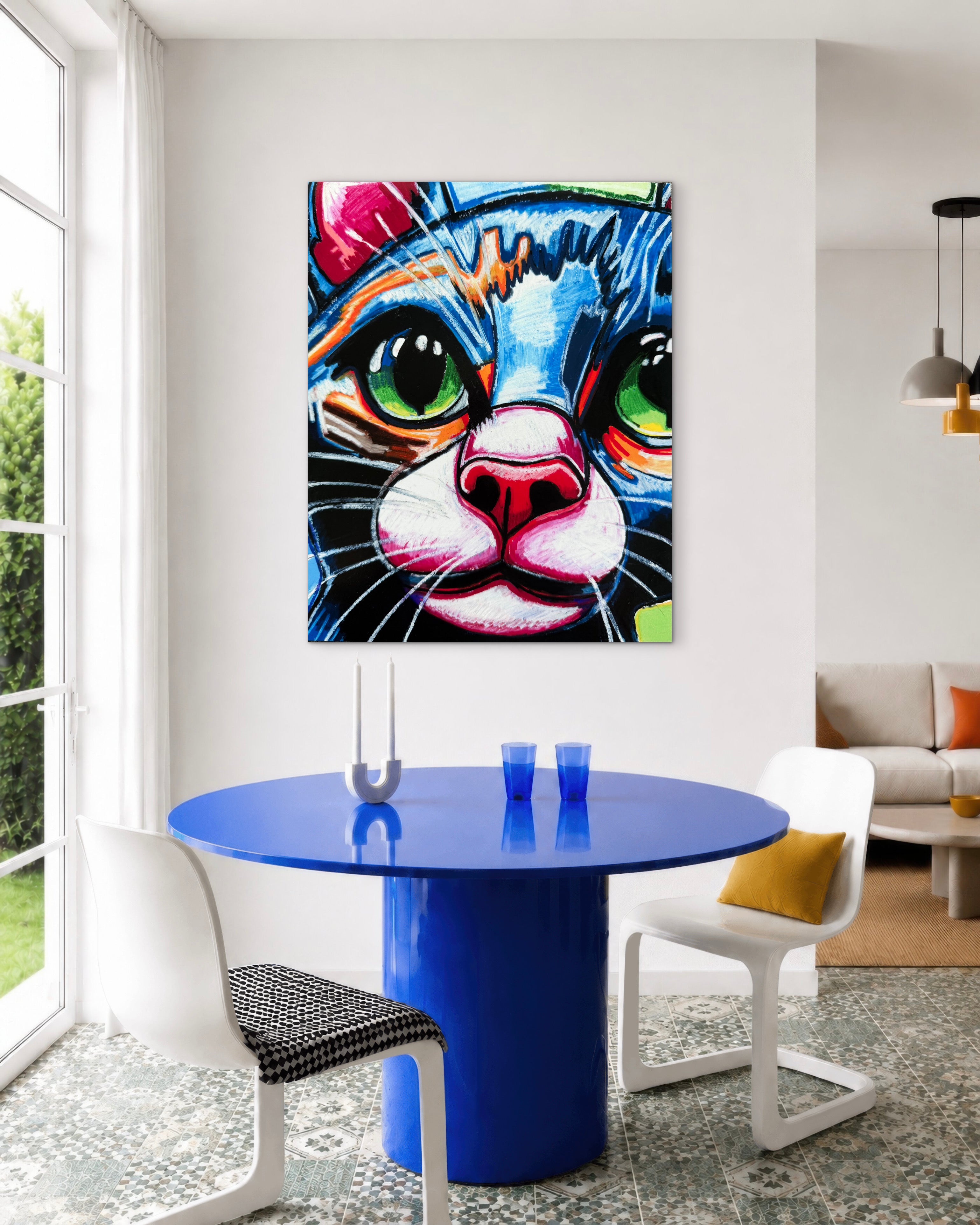 Cobalt Cat - Art Prints