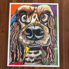 Cocker - ORIGINAL OIL PASTEL ARTWORK - 19x24" (video attached)